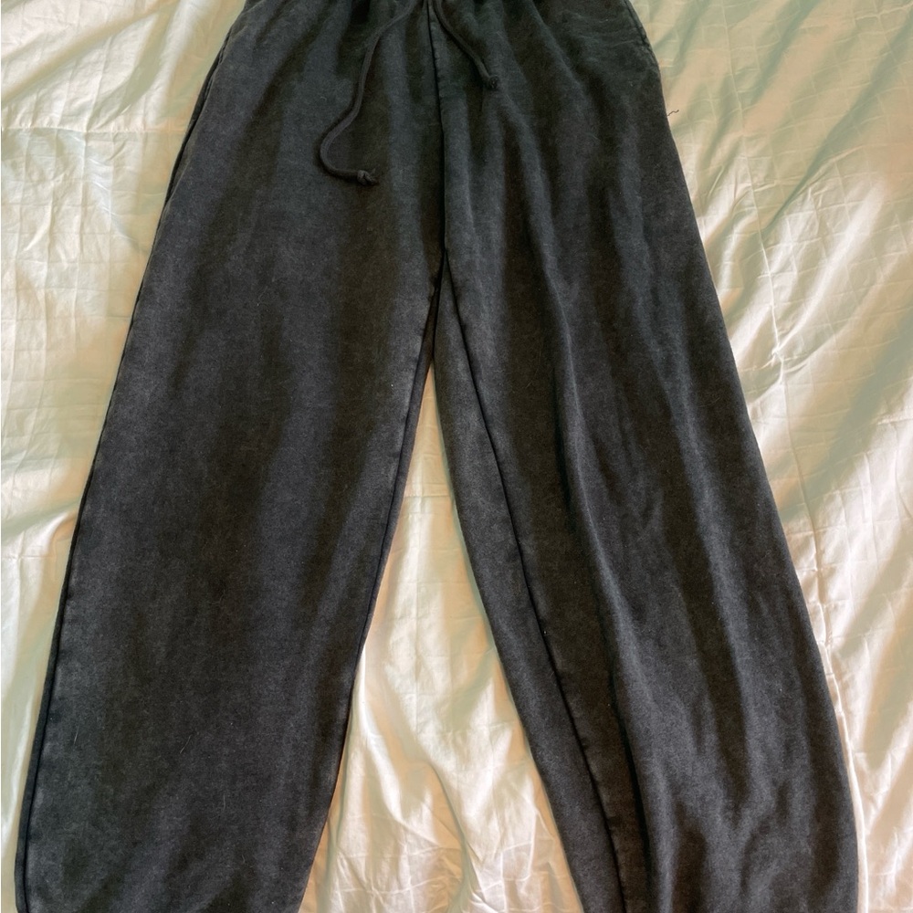 Women’s Black Distressed Sweatpants